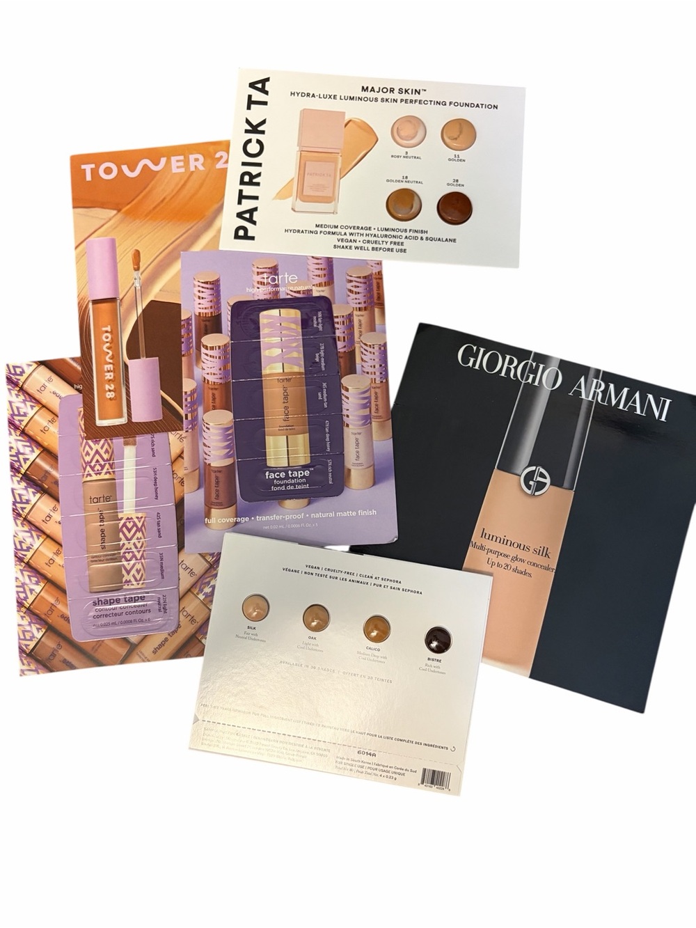 Variety of Foundation & Concealer Samples